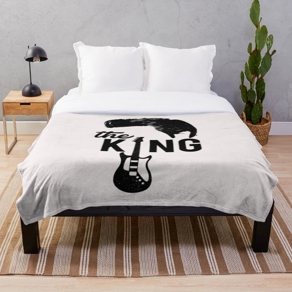 Elvis Presley Plush Blanket featuring the King of Rock and Roll