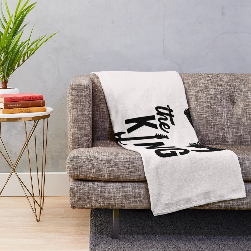 Elvis Presley Plush Blanket featuring the King of Rock and Roll