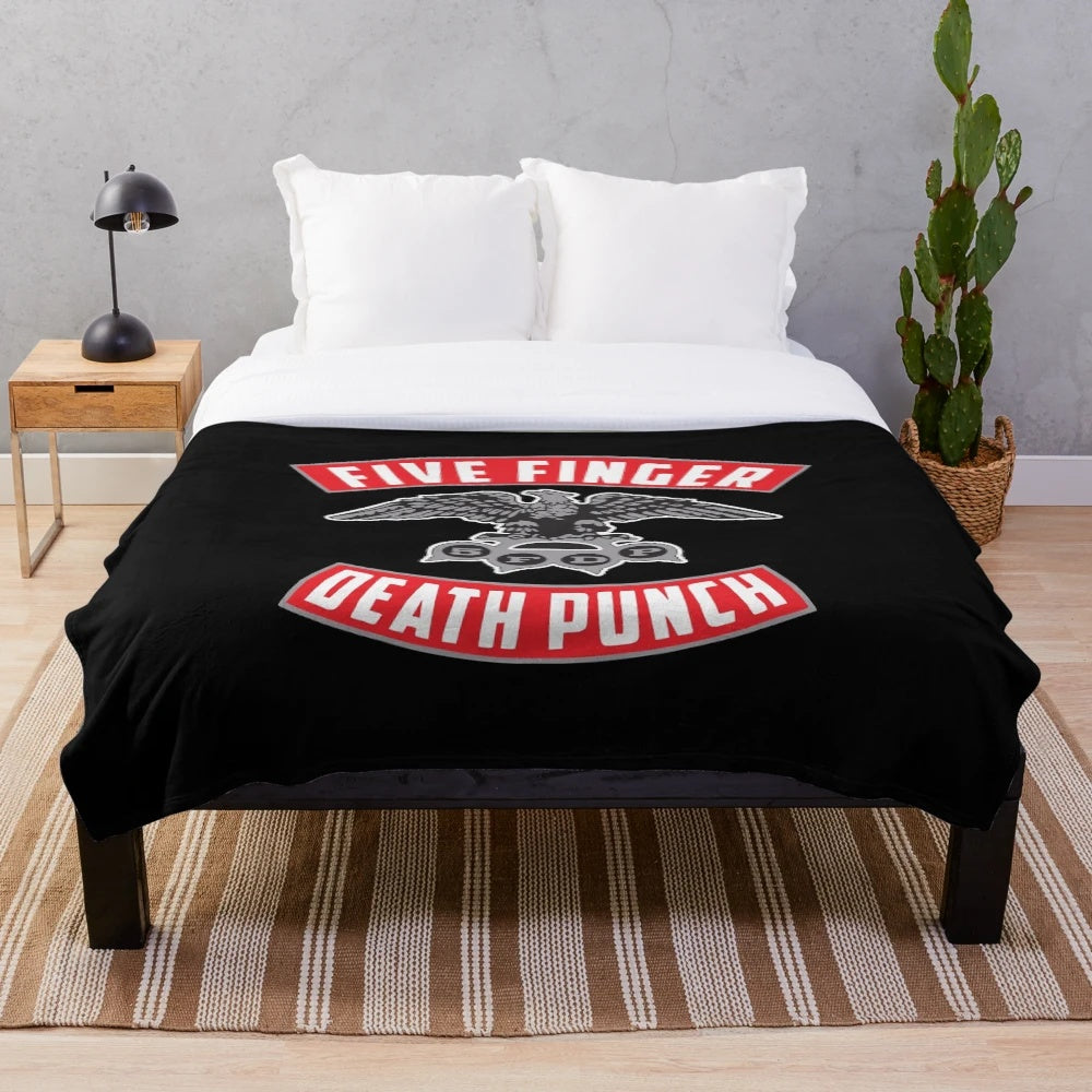 Five Finger Death Punch Themed Plush Blanket