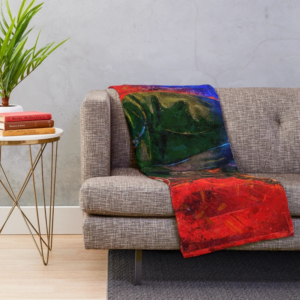 Plush blanket featuring a portrait of legendary musician Gary Moore