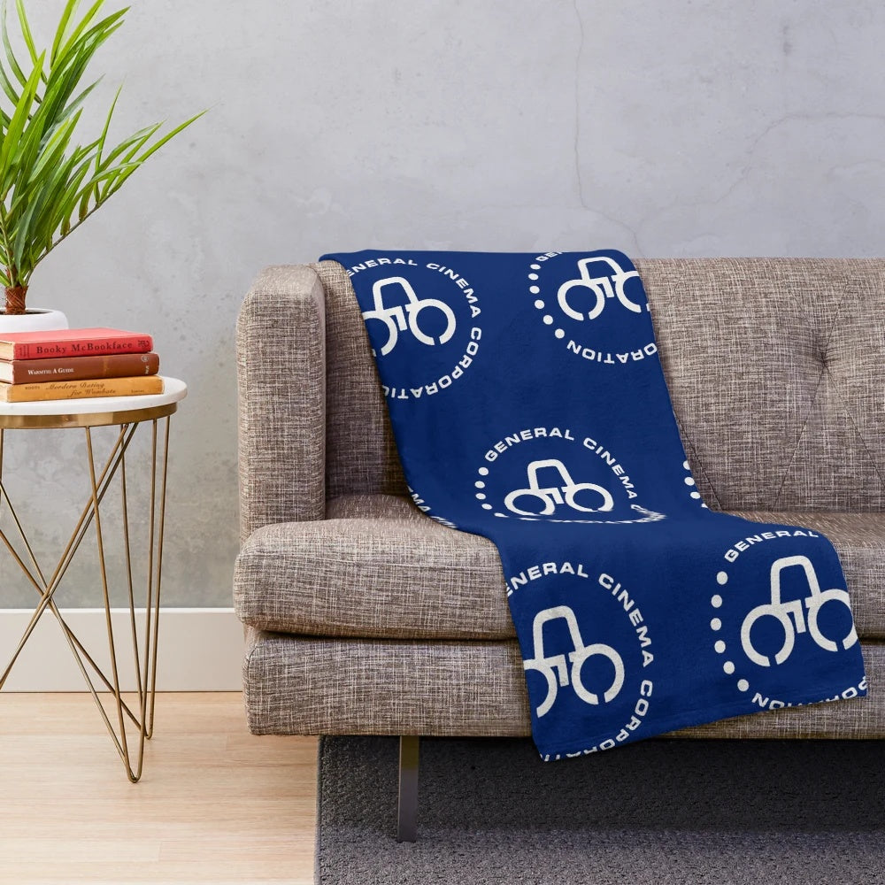 General Cinema Corporation plush blanket with nostalgic movie theater logo