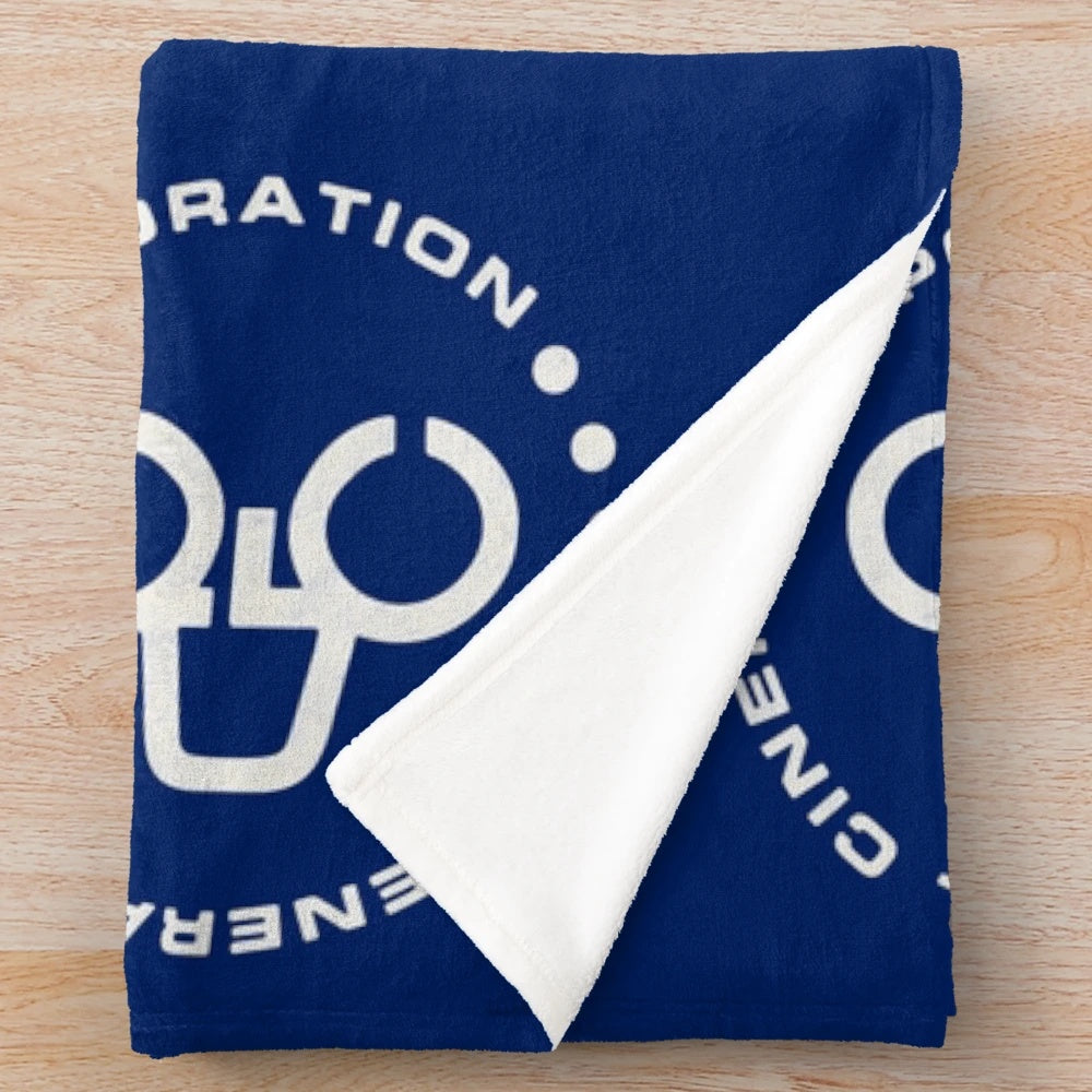 General Cinema Corporation plush blanket with nostalgic movie theater logo