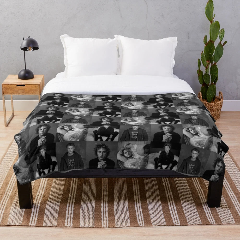 Soft and cozy plush blanket featuring the image of actor Heath Ledger
