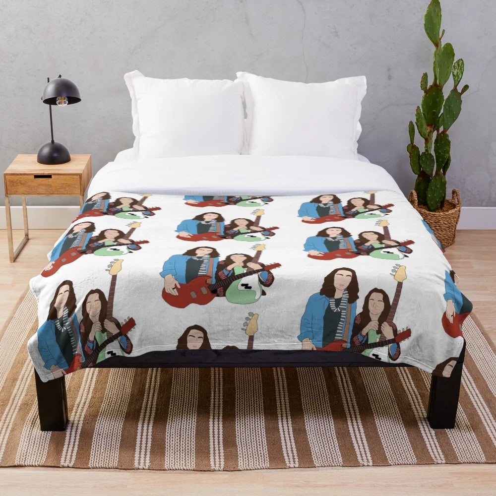 Plush blanket featuring Jake and Sam Kiszka of the hard rock band Greta Van Fleet