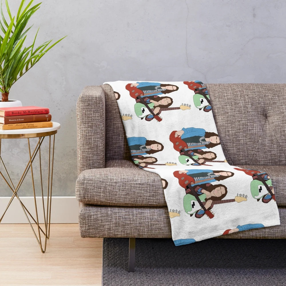 Plush blanket featuring Jake and Sam Kiszka of the hard rock band Greta Van Fleet