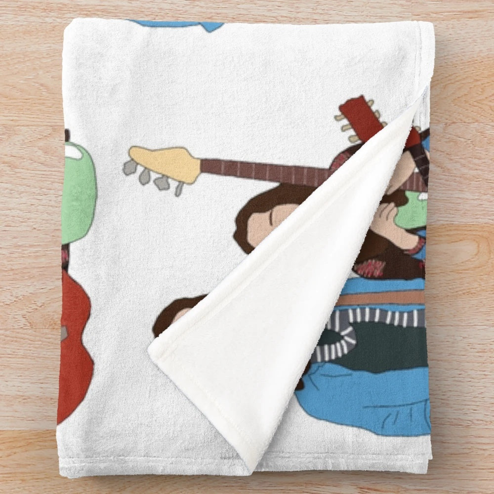 Plush blanket featuring Jake and Sam Kiszka of the hard rock band Greta Van Fleet