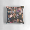 Josh Hutcherson photo collage pillow, featuring images of the actor from the Hunger Games movie franchise.