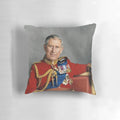 Pillow with King Charles III design, celebrating the new monarch's coronation
