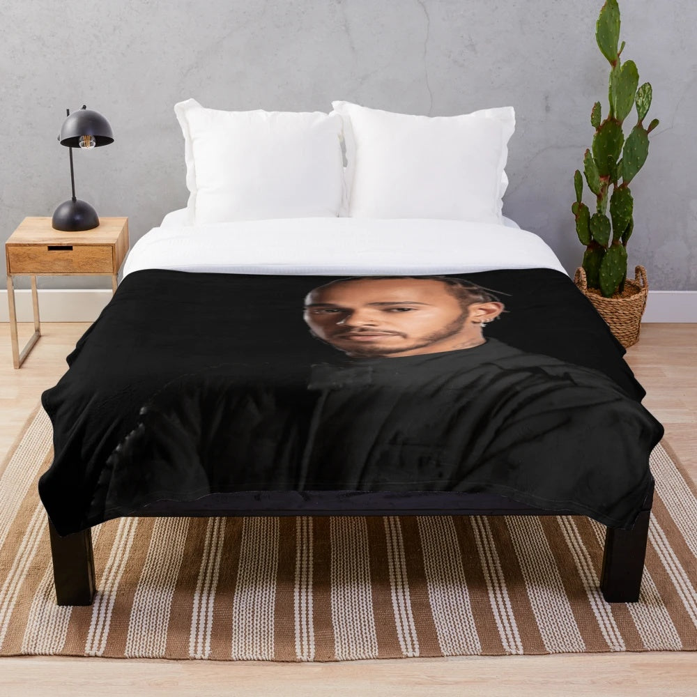 Lewis Hamilton Plush Blanket for Formula 1 Fans