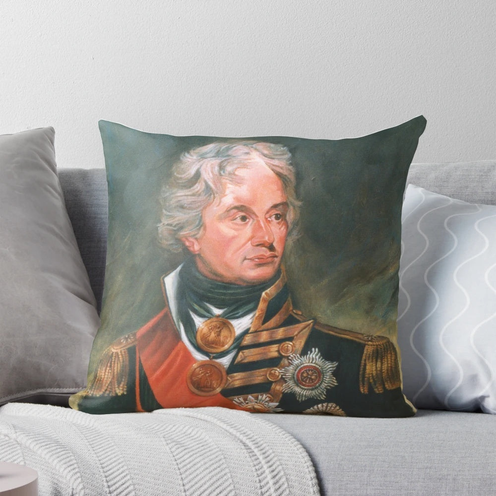 Lord Nelson Pillow, featuring a portrait of the famous British naval commander