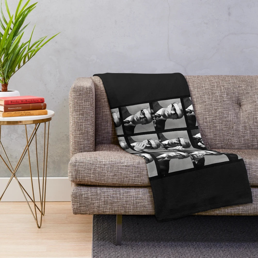 Plush blanket featuring the iconic British actor Michael Caine