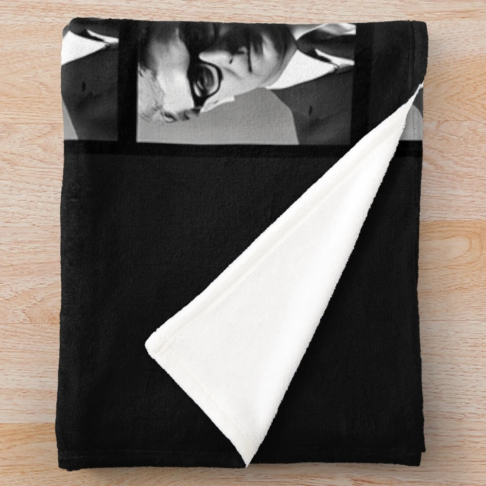 Plush blanket featuring the iconic British actor Michael Caine