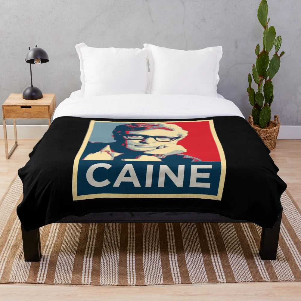 Michael Caine Plush Blanket - Celebrating the Legacy of an Acting Icon