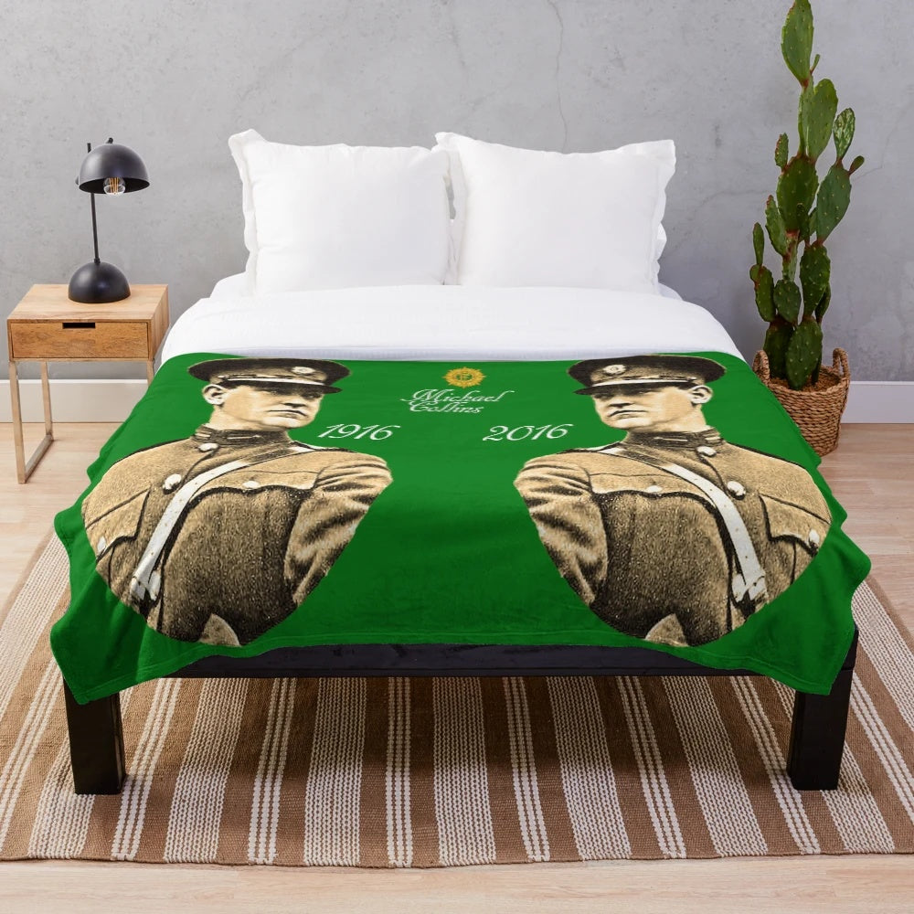 Commemorative Michael Collins 1916-2016 Plush Blanket
