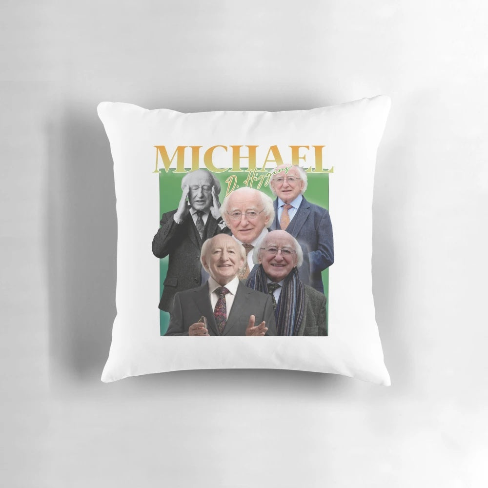 Michael D. Higgins Pillow - Soft, Comfortable Pillow with Image of Irish President