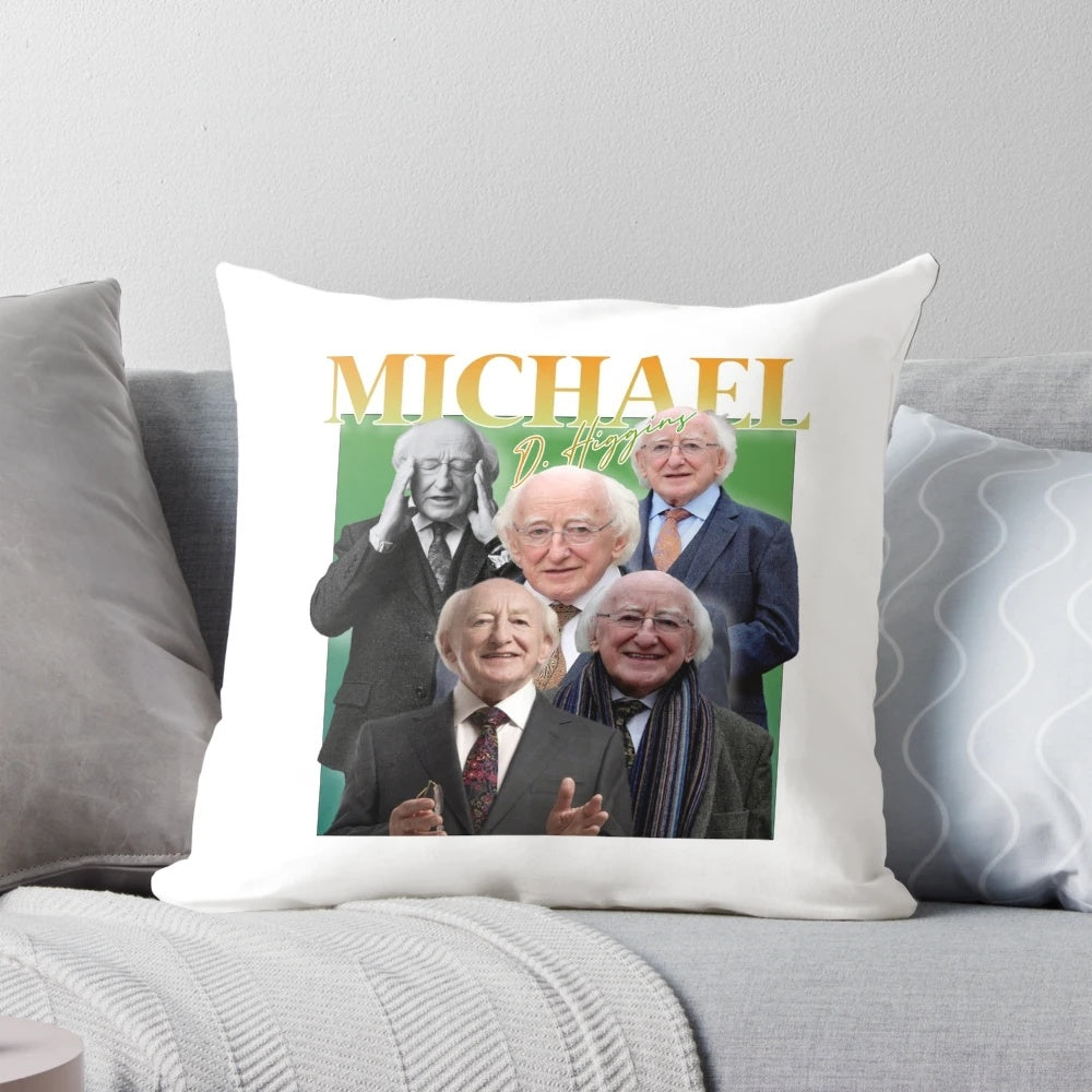Michael D. Higgins Pillow - Soft, Comfortable Pillow with Image of Irish President