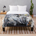 Morrissey plush blanket featuring a portrait of the iconic singer