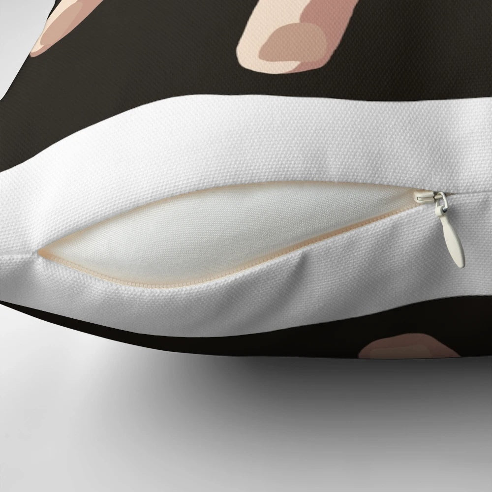 A digital illustration of a hand flex pillow featuring the character Mr. Darcy from the novel Pride and Prejudice.