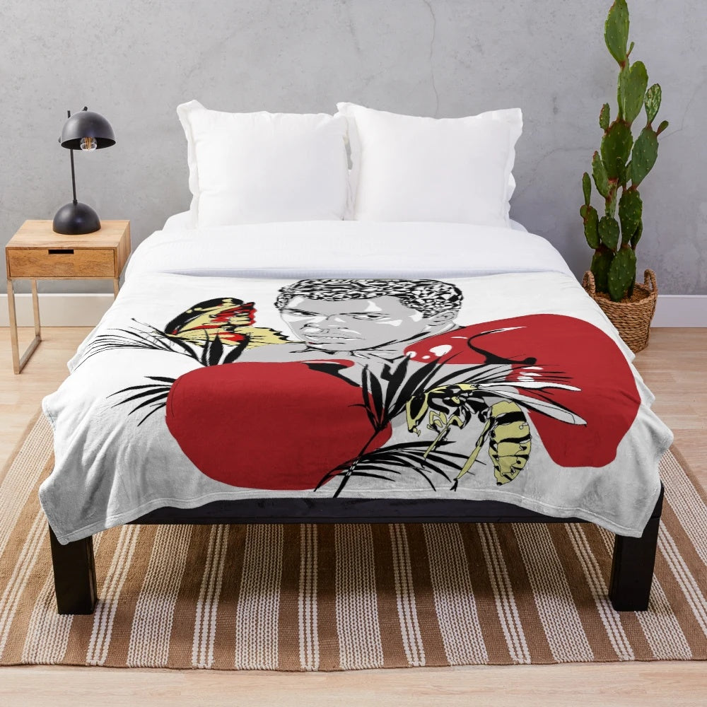 Muhammad Ali Plush Blanket featuring the famous Golden Fist