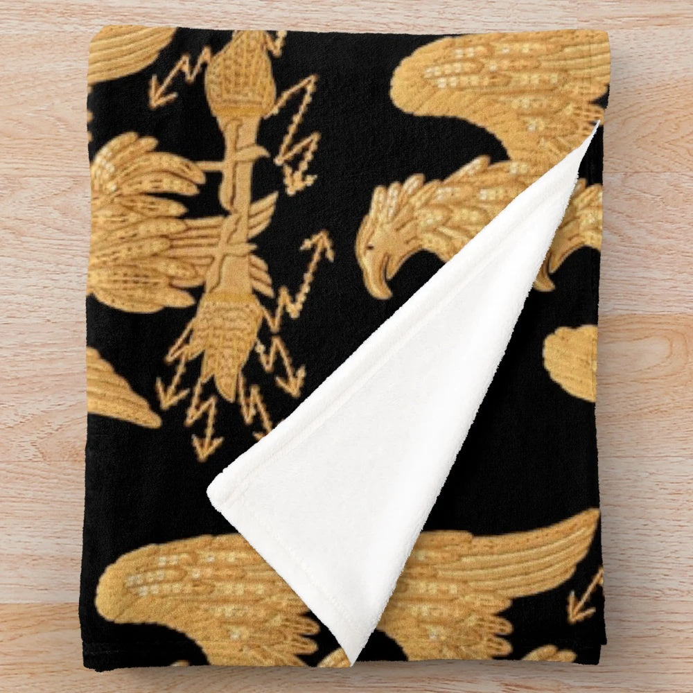Cozy plush blanket featuring the Napoleonic French Imperial Eagle design