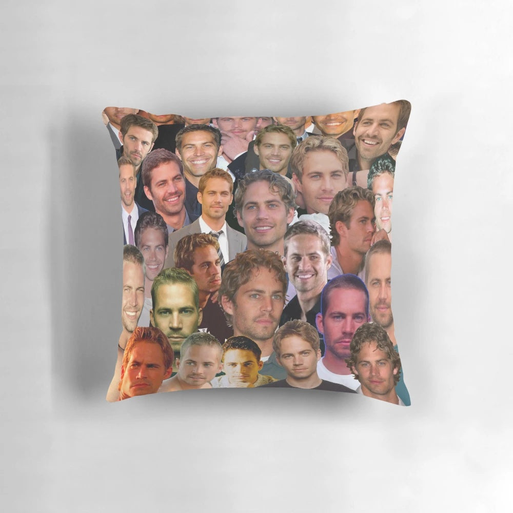 Collage of photos featuring actor Paul Walker