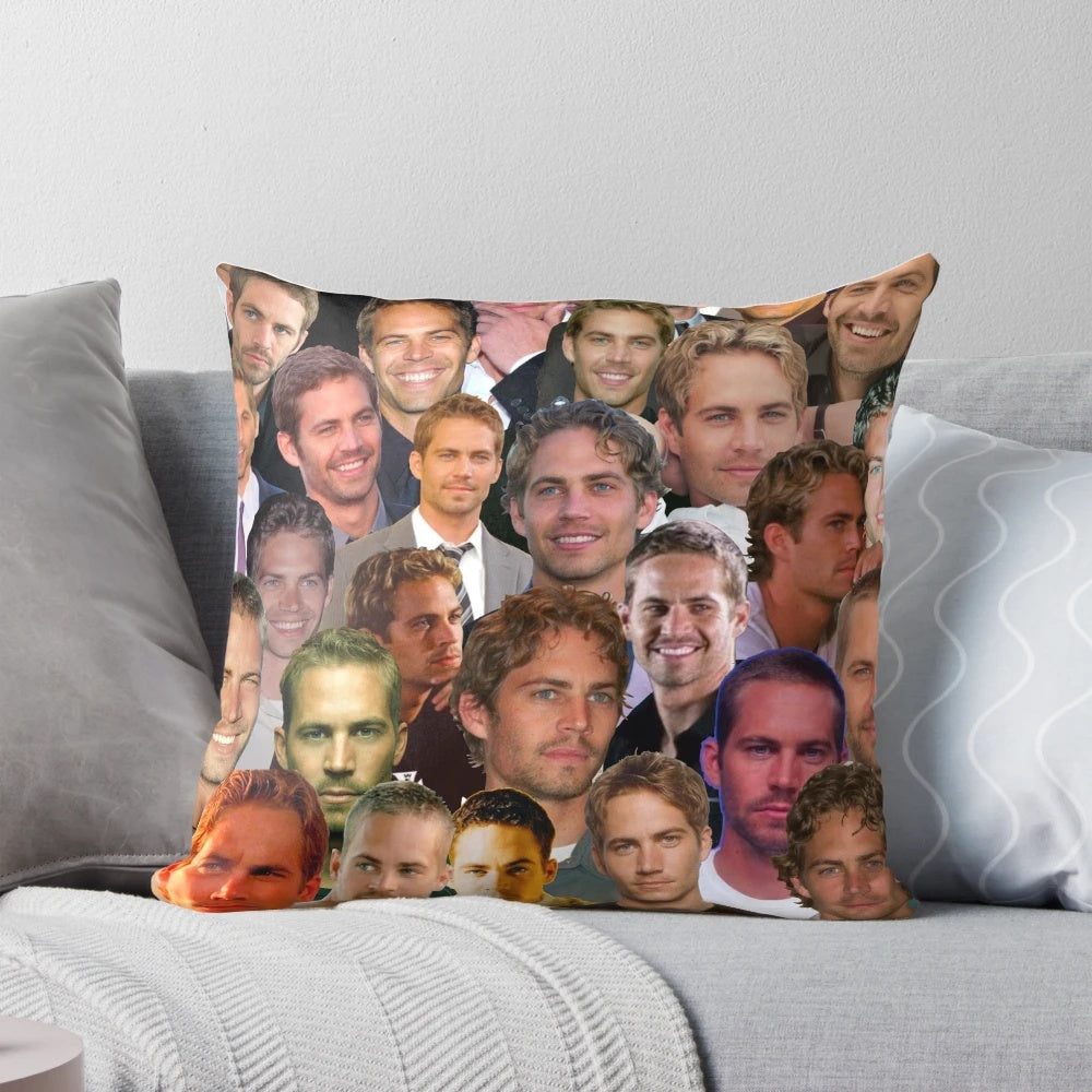 Collage of photos featuring actor Paul Walker