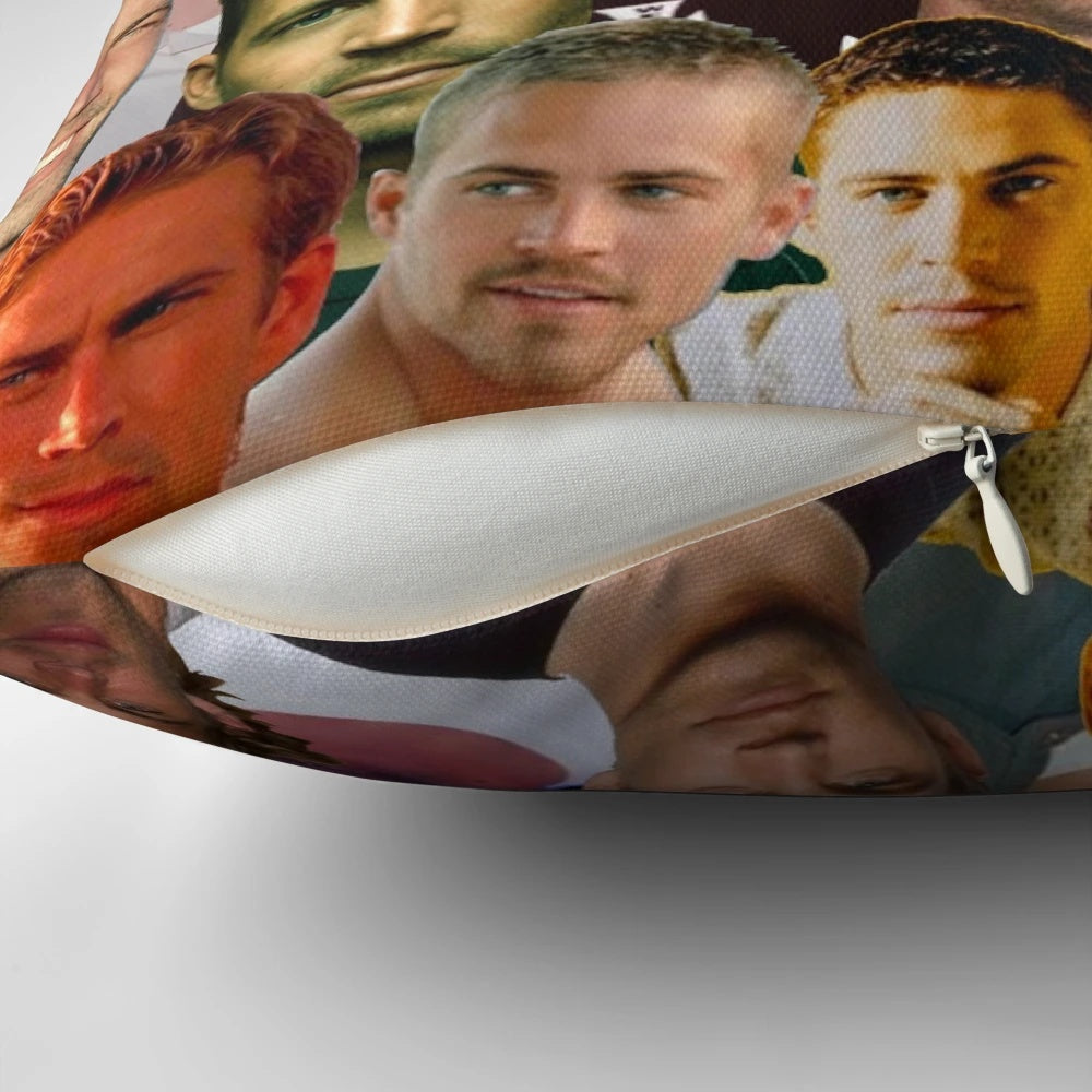 Collage of photos featuring actor Paul Walker