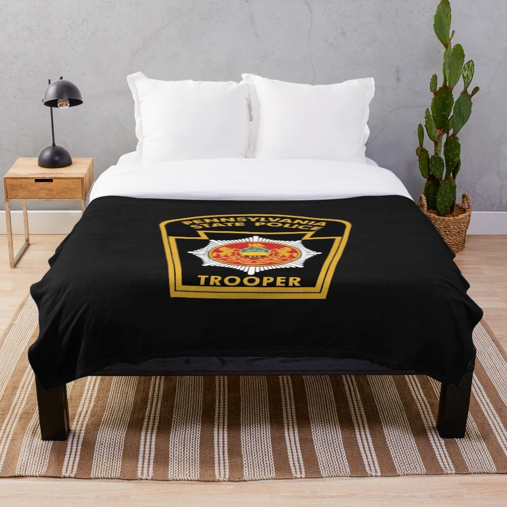 Plush Blanket with Pennsylvania State Police Inspired Design