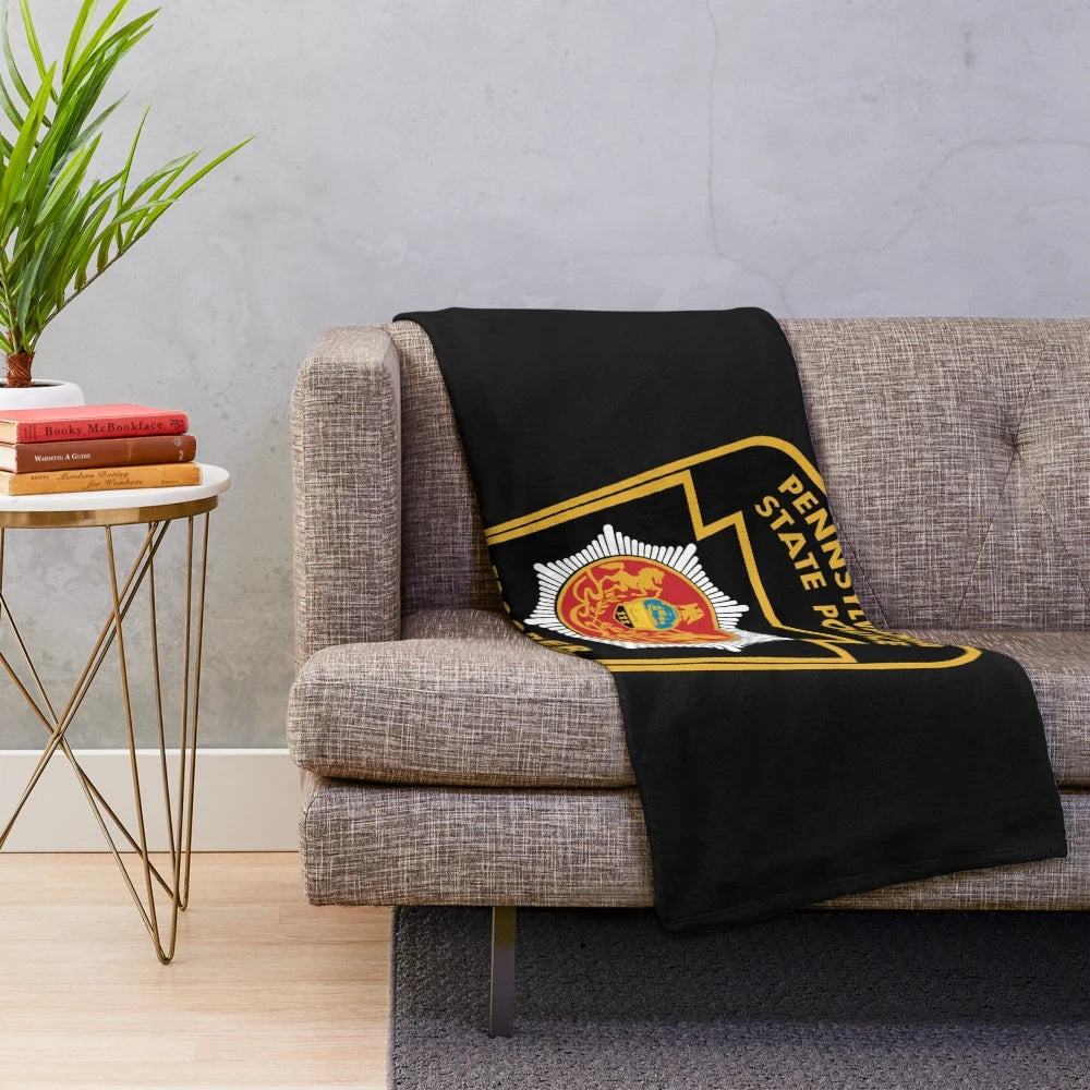 Plush Blanket with Pennsylvania State Police Inspired Design