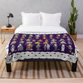 Plush blanket featuring the royal lineage of British monarchs