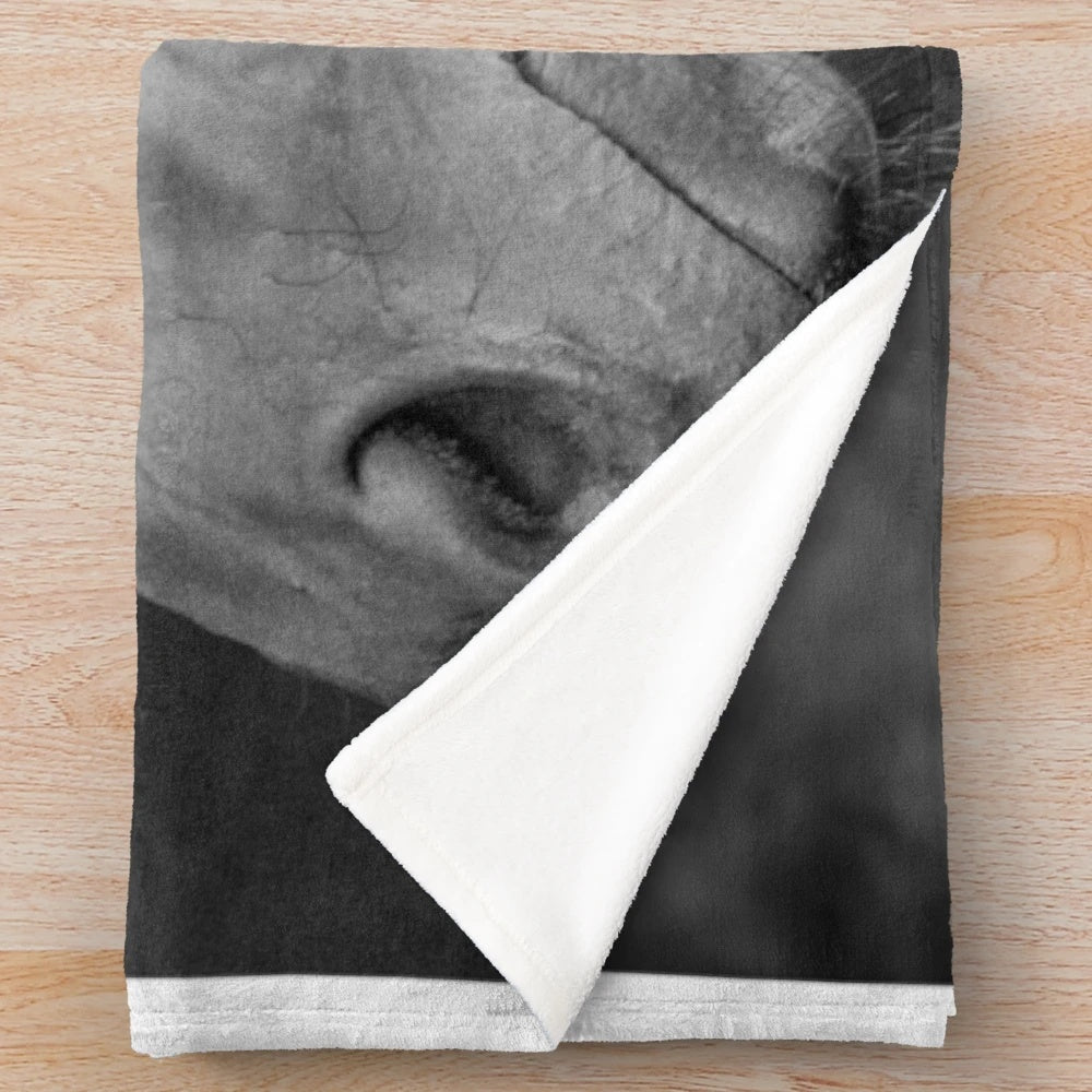 Plush blanket featuring the champion racehorse Winx in a rearing pose