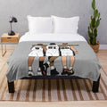 Soft and cozy plush blanket featuring NBA legends Tony Parker, Tim Duncan, and Manu Ginobili