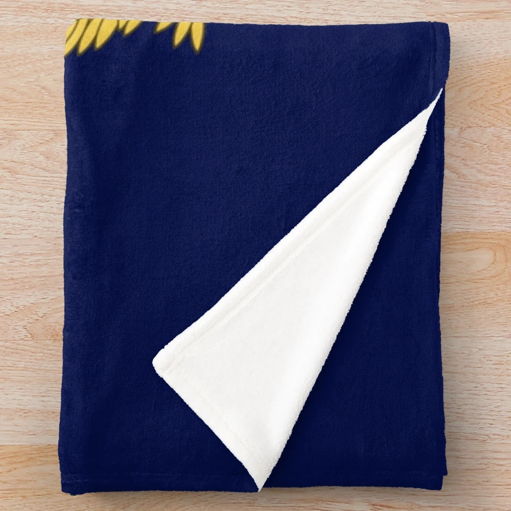 Plush blanket with the emblem of Napoleon Bonaparte, the emperor of the First French Empire