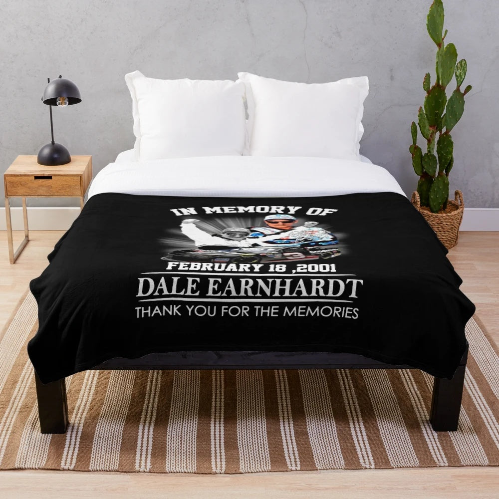 In Memory of Dale Earnhardt Plush Blanket featuring a motorsports tribute design