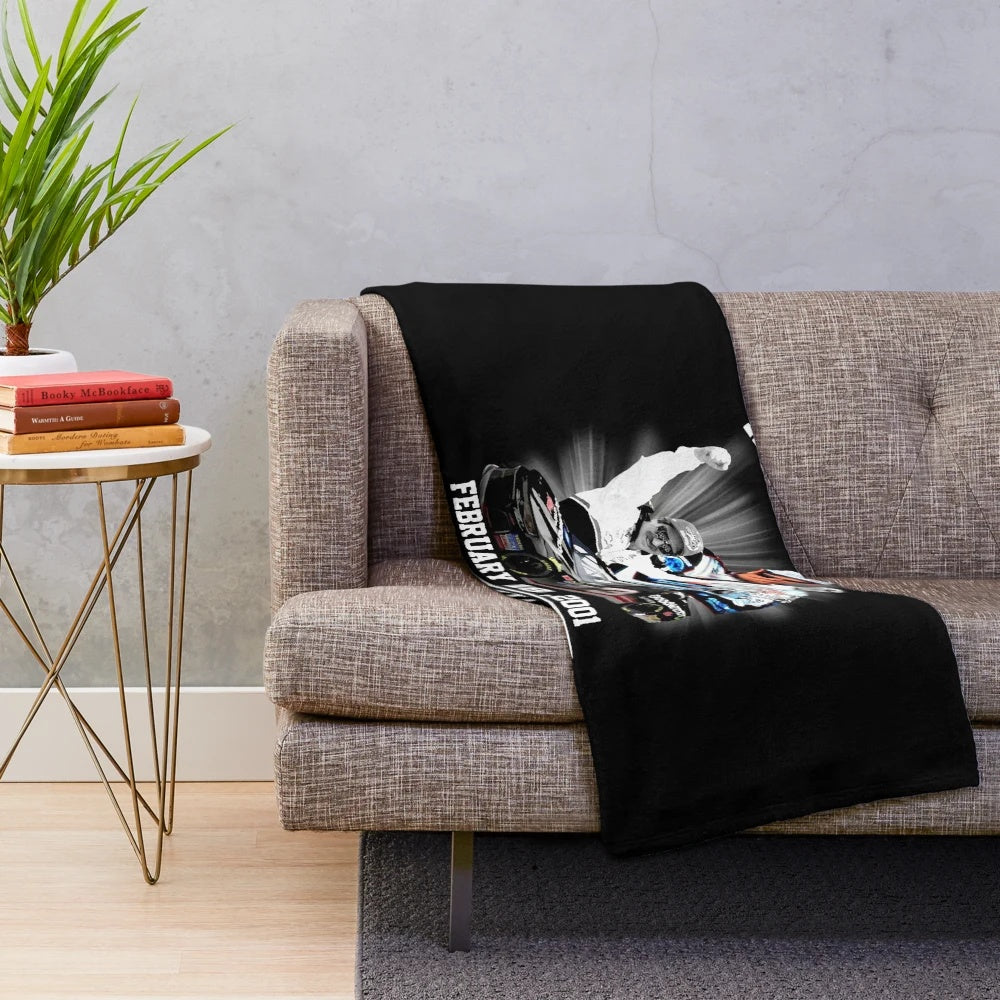 In Memory of Dale Earnhardt Plush Blanket featuring a motorsports tribute design