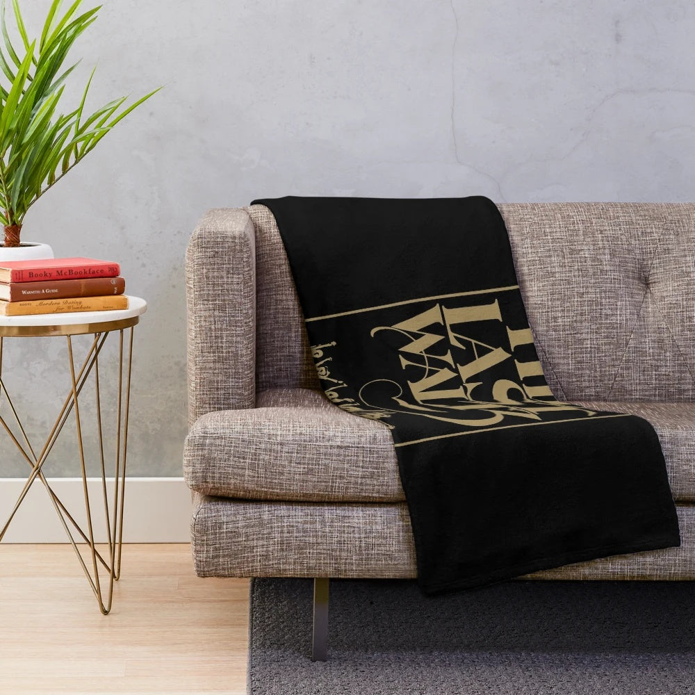Plush blanket featuring imagery and references to the classic concert film "The Last Waltz