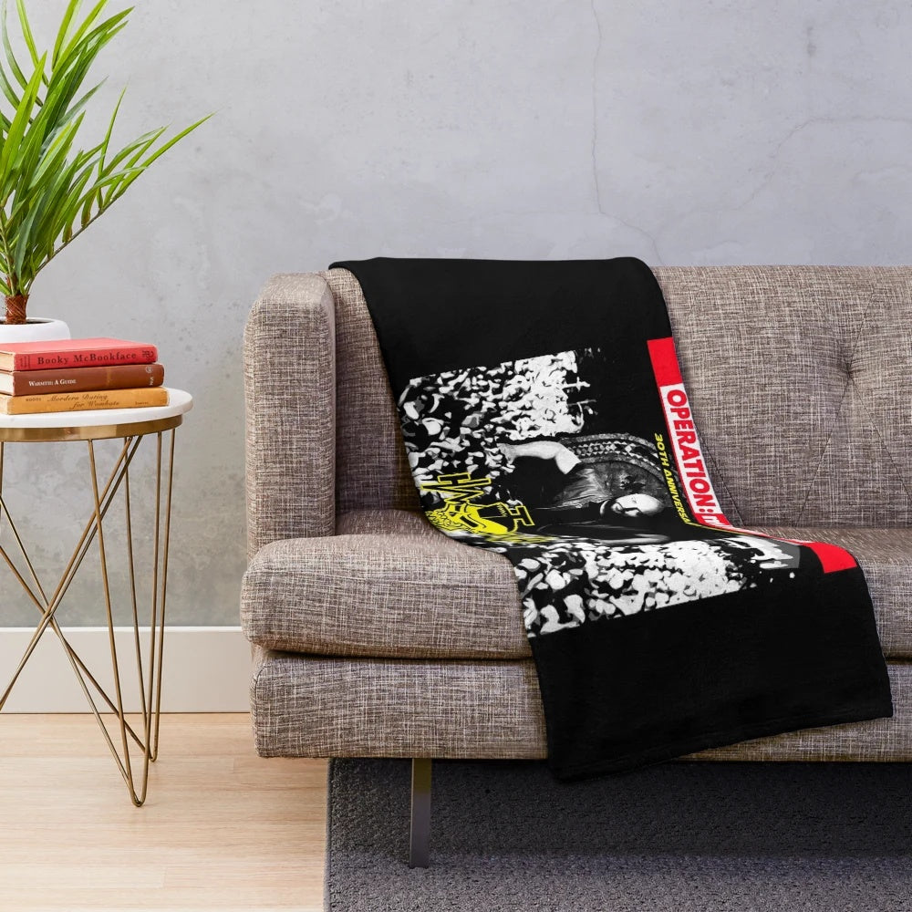 Queensryche band logo printed on a soft, cozy plush blanket