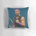 Rafael Nadal tennis player portrait on pillow