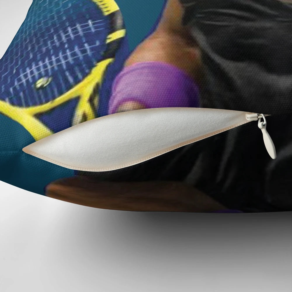 Rafael Nadal tennis player portrait on pillow