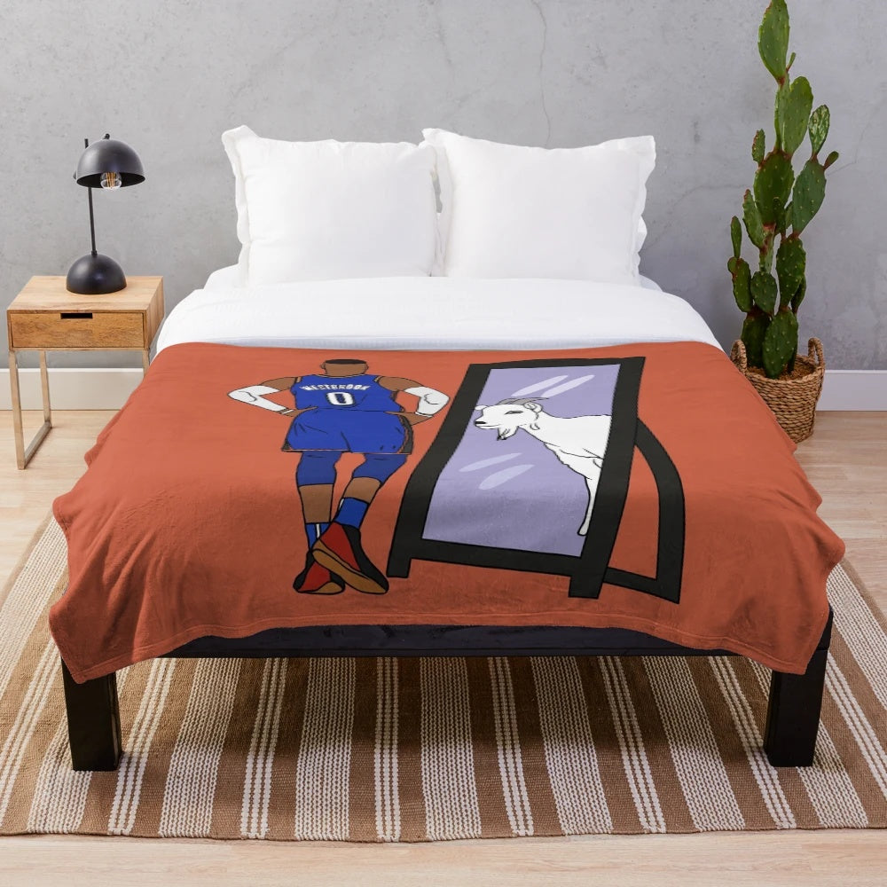 Russell Westbrook inspired plush blanket