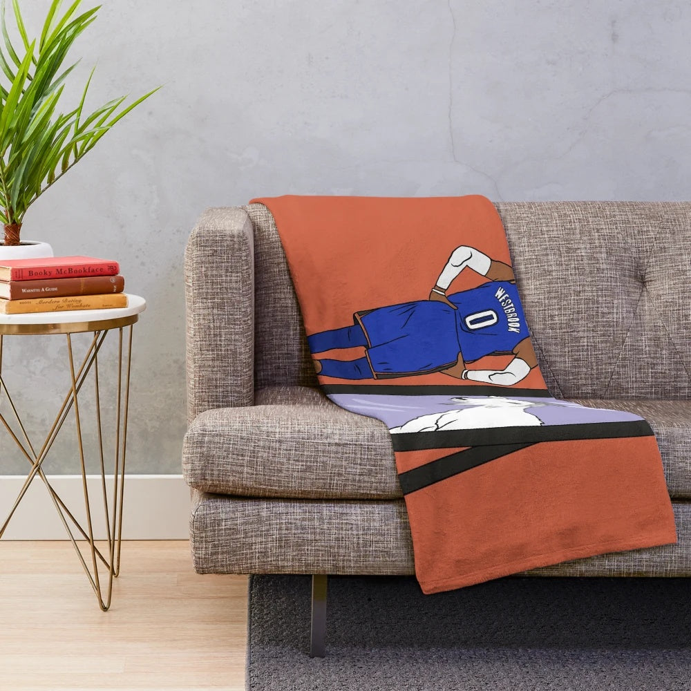 Russell Westbrook inspired plush blanket