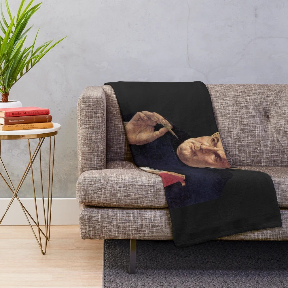 Saint Thomas Aquinas Plush Blanket with Christian Theology Imagery