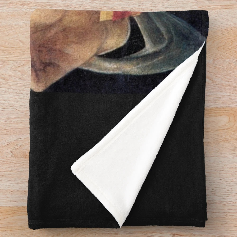 Saint Thomas Aquinas Plush Blanket with Christian Theology Imagery