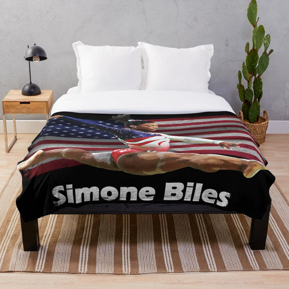 Simone Biles Inspired Plush Blanket