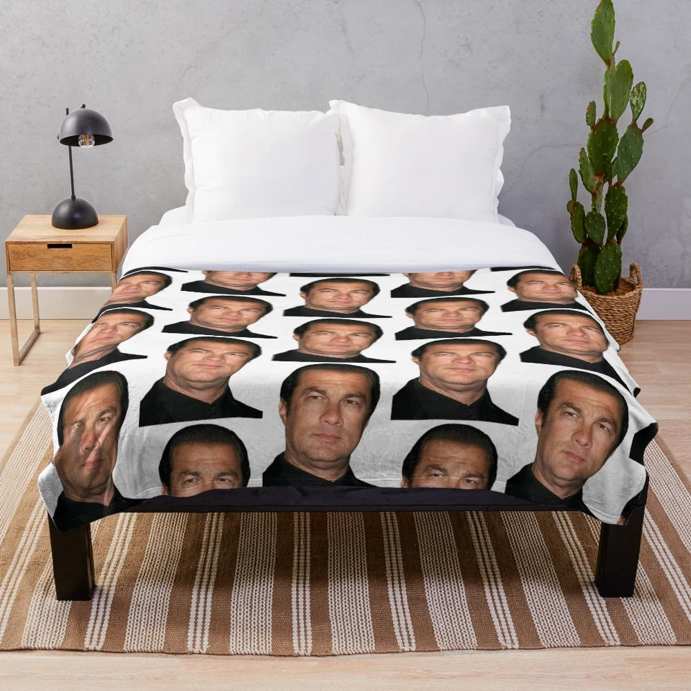 Steven Seagal inspired plush blanket