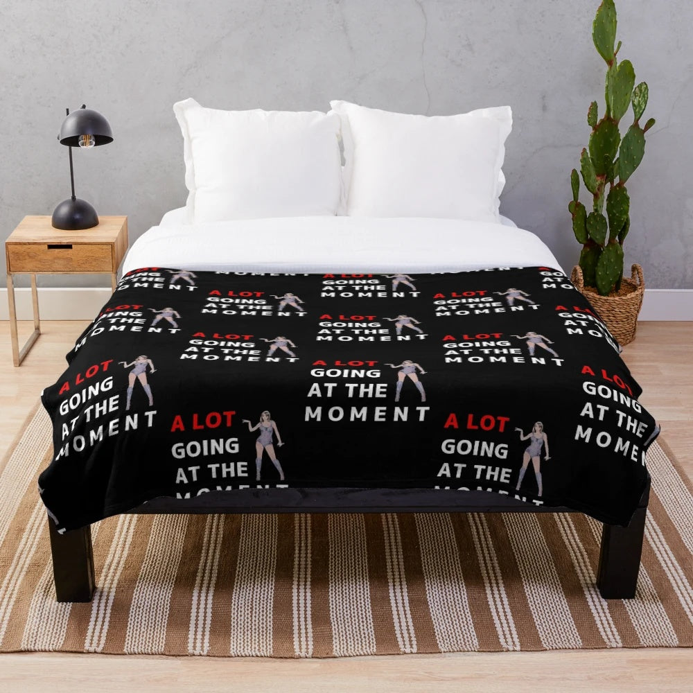 Taylor Swift Plush Blanket featuring "A Lot Going On" design