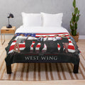 The West Wing Cast Plush Blanket featuring Josiah Bartlet, Josh Lyman, and Sam Seaborn