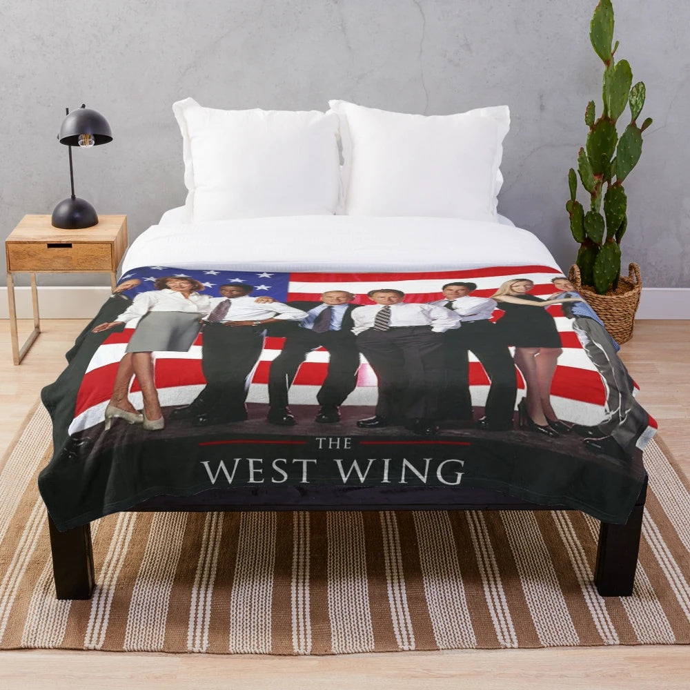 The West Wing Cast Plush Blanket featuring Josiah Bartlet, Josh Lyman, and Sam Seaborn