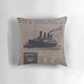 Pillow featuring the front page of The New York Times the day after the Titanic sank