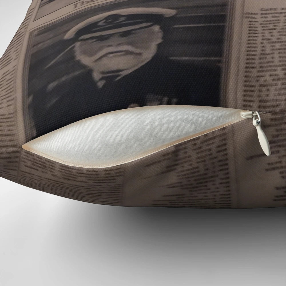 Pillow featuring the front page of The New York Times the day after the Titanic sank